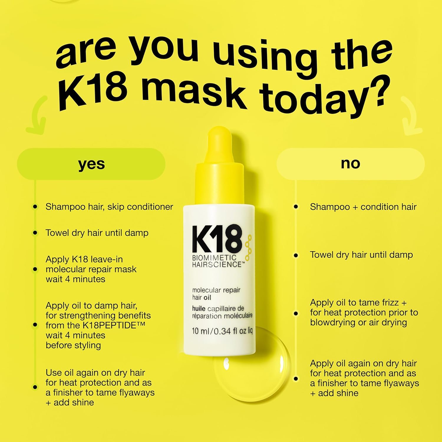 K18 Molecular Repair Hair Oil, Weightless Oil for Stronger, Healthier Hair, Suitable For All Hair Types - Image 6