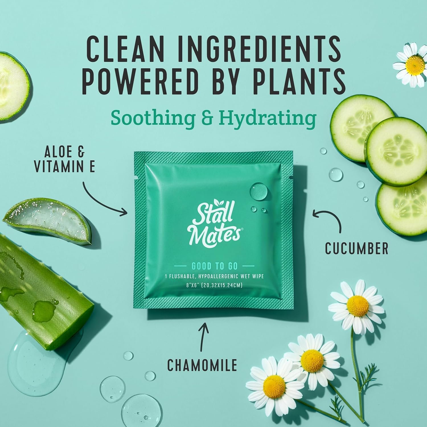 Stall Mates - Flushable Wipes, Individually Wrapped, Travel Friendly, Unscented with Cucumber, Vitamin-E & Aloe, (30 on-the-go singles) - Image 6
