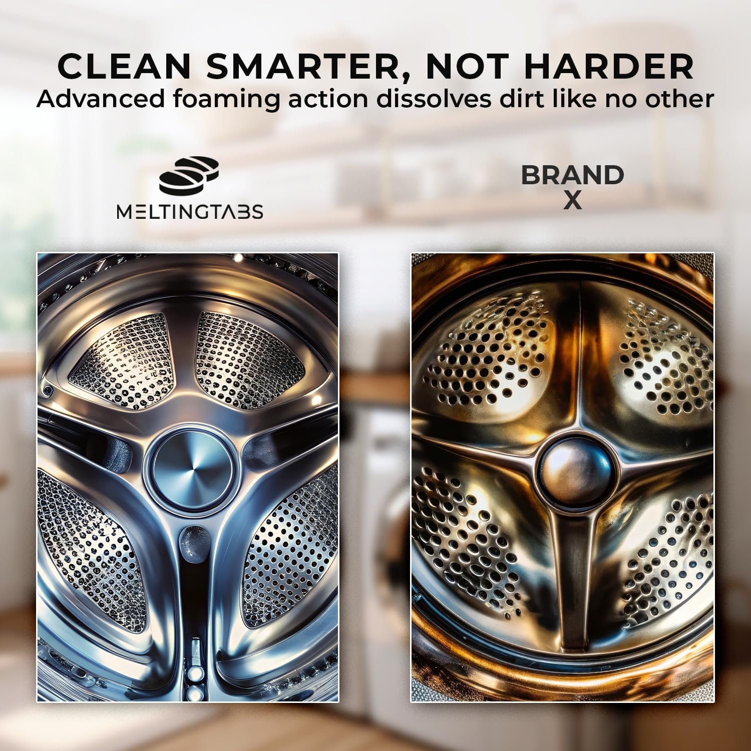 Washing Machine Cleaner Tablets – Deep Clean Washer Descale, Laundry Tub Cleaning Solution, Smell Fresh, Eliminates Buildup & Dirt, For Front & Top Load Washers, Easy-to-Use Tablets, 6 Pack - Image 5