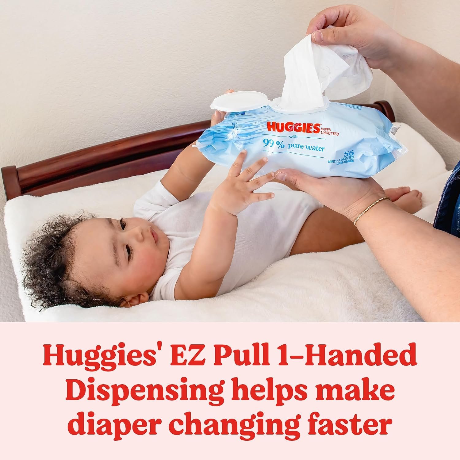 Huggies 99% Pure Water Baby Wipes, Unscented, 9 flip-top packs (3 Packs of 3), 504 Wipes Total, Packaging May Vary - Image 9