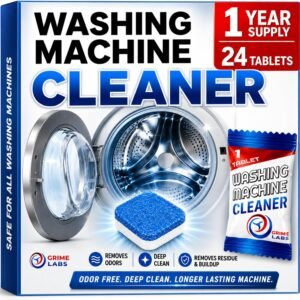 Washing Machine Cleaner Tablets – Penetrating Deep Clean Washer Cleaner Tablets For Front Loader And Top Load HE – Active Formula Tub Descaler Deodorizer