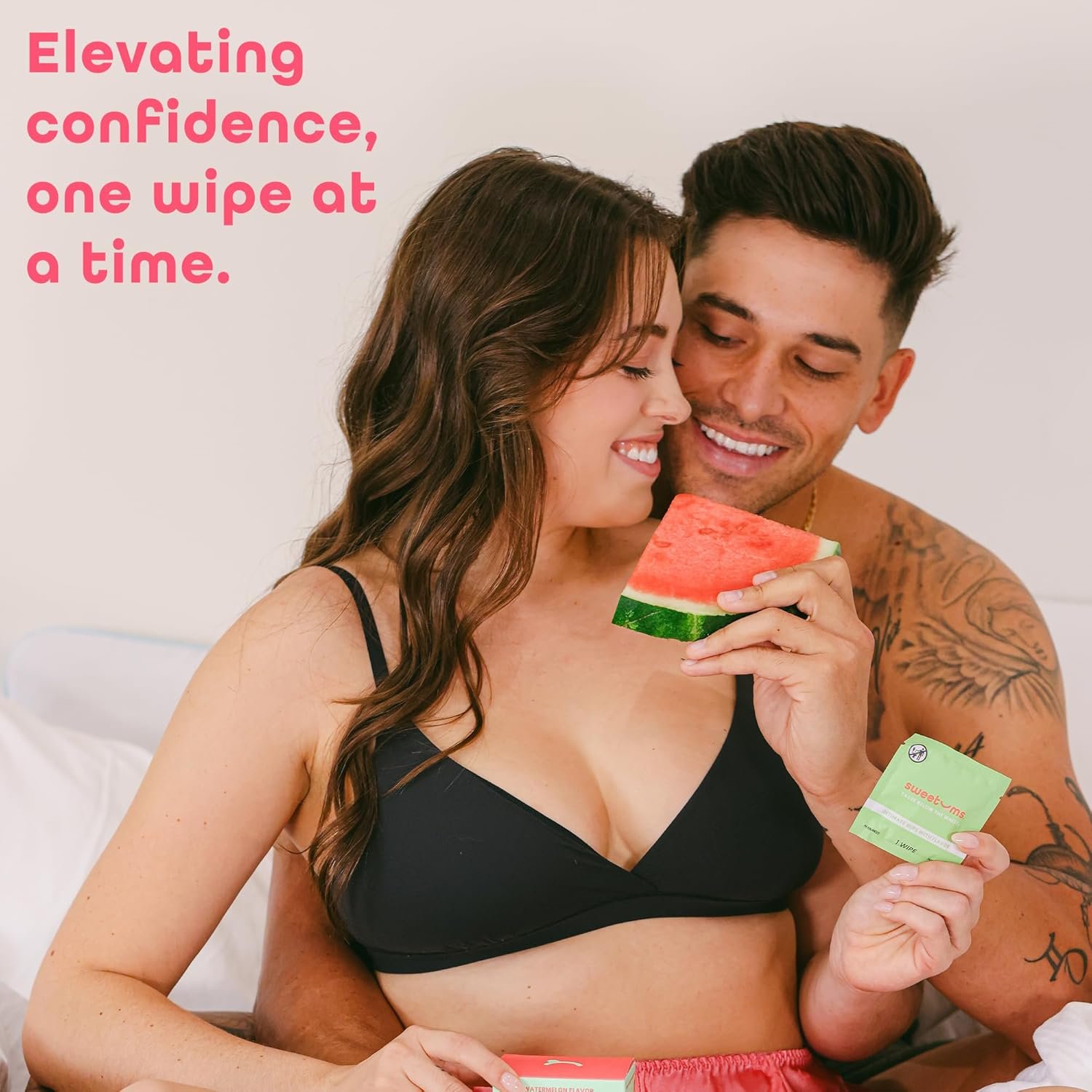 Sweetums Feminine Wipes For Women, Individually Wrapped - pH Balanced Flavored Intimate Wipes - Pack of 10 (Watermelon) - Image 4