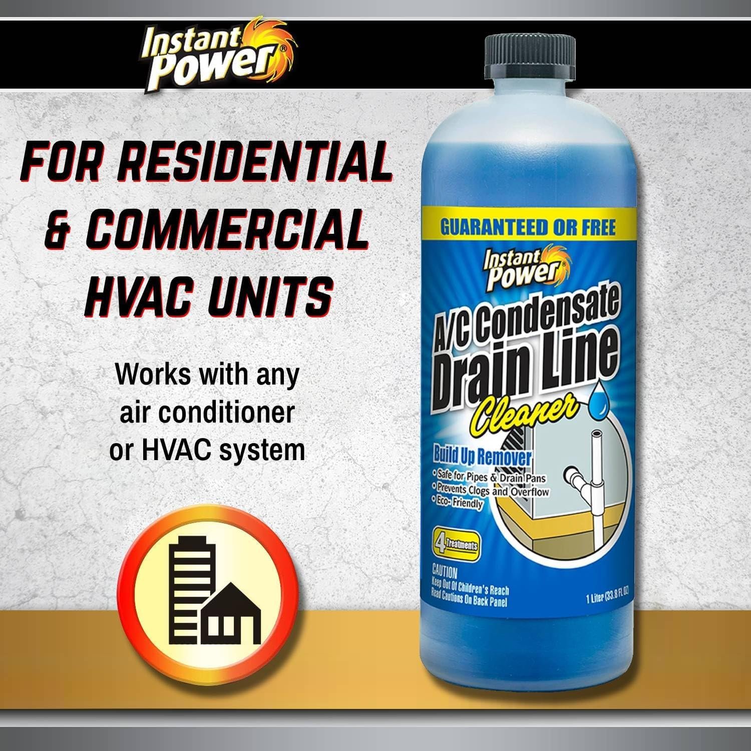 Instant Power A/C Condensate Drain Line Cleaner - AC & HVAC Unclogger for Air Conditioner Drain Lines, Prevents Odors & Water Damage, Safe for Pipes & Septic Systems - 32 oz (Pack of 1) - Image 6