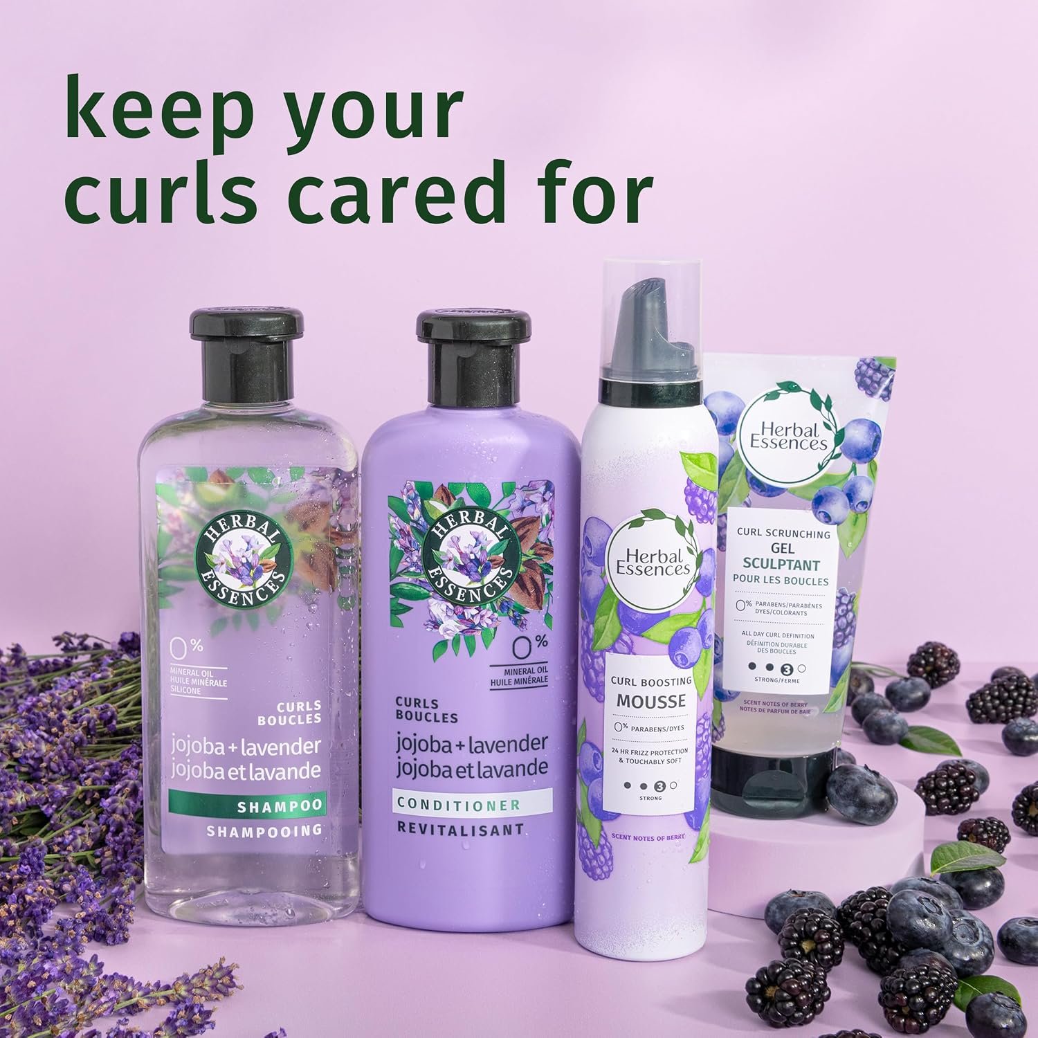 Herbal Essences Curl Boosting Mousse, Frizz Control for Curly & Wavy Hair, Long-Lasting Hold with Berry Scent, Paraben & Dye, Cruelty-Free, 6.8 Fl Oz Each, 3 Pack - Image 8