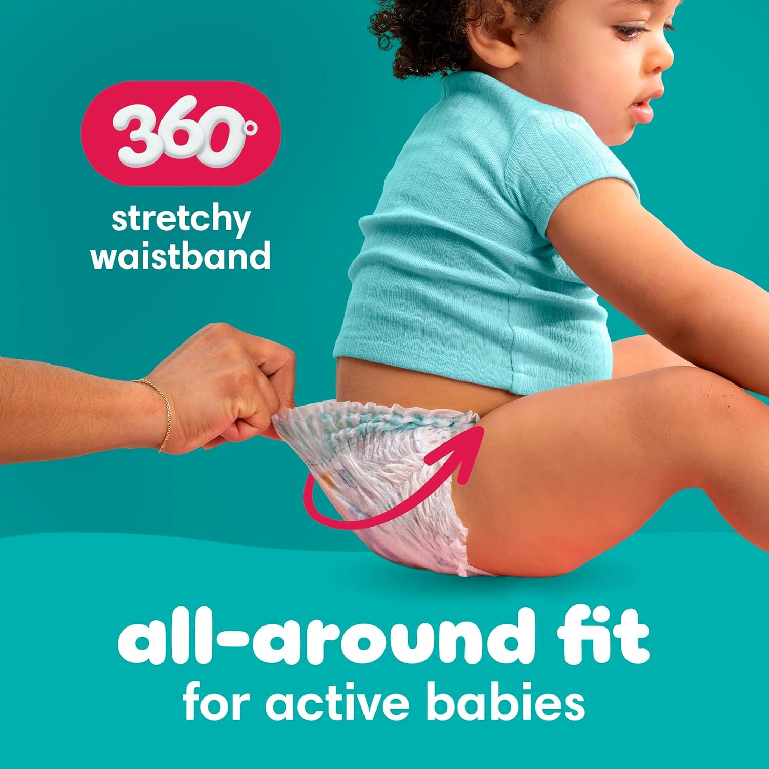 Pampers Diapers - Cruisers 360 - Size 4, 144 Count, Babyproof up to 100% Leakproof Pull-On Diaper - Image 9