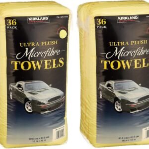 Kirkland Signature Ultra High Pile Premium Microfiber Towels, 36 Count (Pack of 2), Yellow – 713160