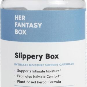 Her Fantasy Box | Slippery Box | Fast-Acting Slippery Elm Capsules for Feminine Wellness & Intimate Moisture Support – 60 Vegan Capsules