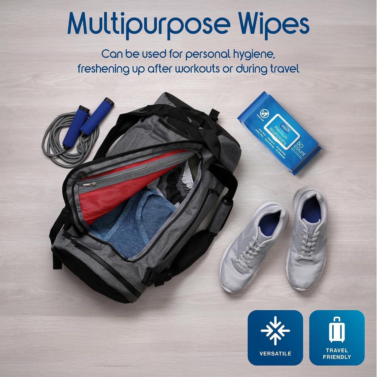 Inspire Adult Wet Wipes, Wash Cloths | Adult Wipes for Incontinence & Cleansing for Elderly, 8"x12" (200 count) - Image 7