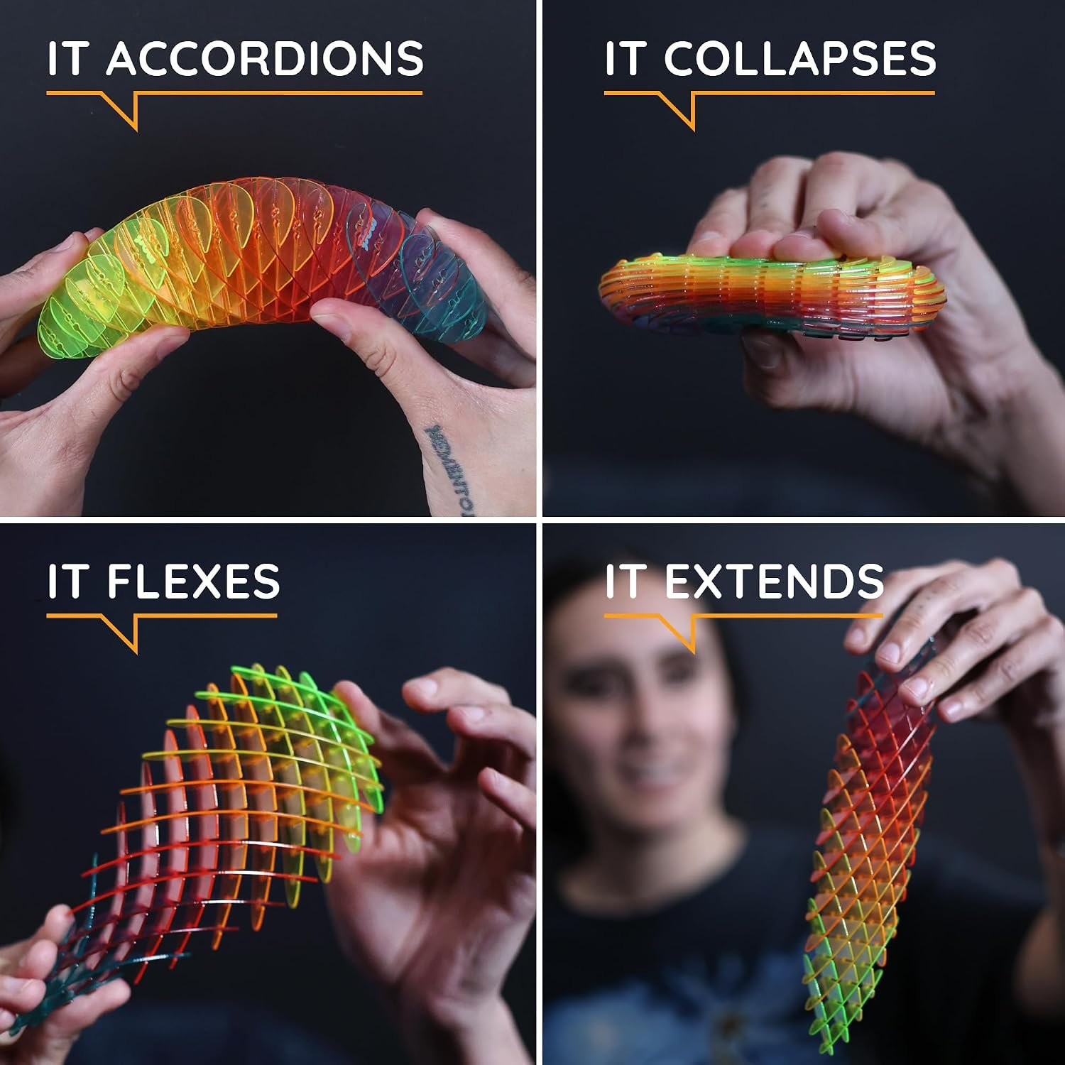Morf Fidget Worm Toy - Flexible 3D Sensory Slug Figgy Toy for Kids, Teens, and Adults – Stretchy, Quiet, Stress and Anxiety Relief, Focus - For Play, School, Work Gifts, Great For Classroom and Office - Image 3