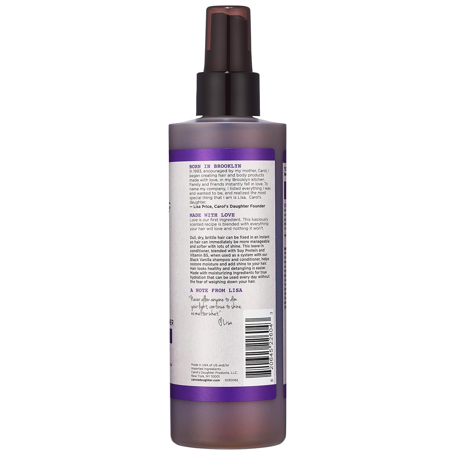 Carol's Daughter Black Vanilla Leave In Conditioner for Curly, Wavy or Natural Hair, Moisturizing Hair Care for Dry, Dull or Brittle Split Ends, 8 Fl Oz - Image 12