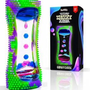 BUNMO Liquid Motion Bubbler Glow-in-The-Dark Sensory Toy for Kids & Adults – Gentle Fidget Toy for Mindfulness – Stimulating Visual Sensory Experience – Colorful Bubble Fidget Timer for Desk & Travel