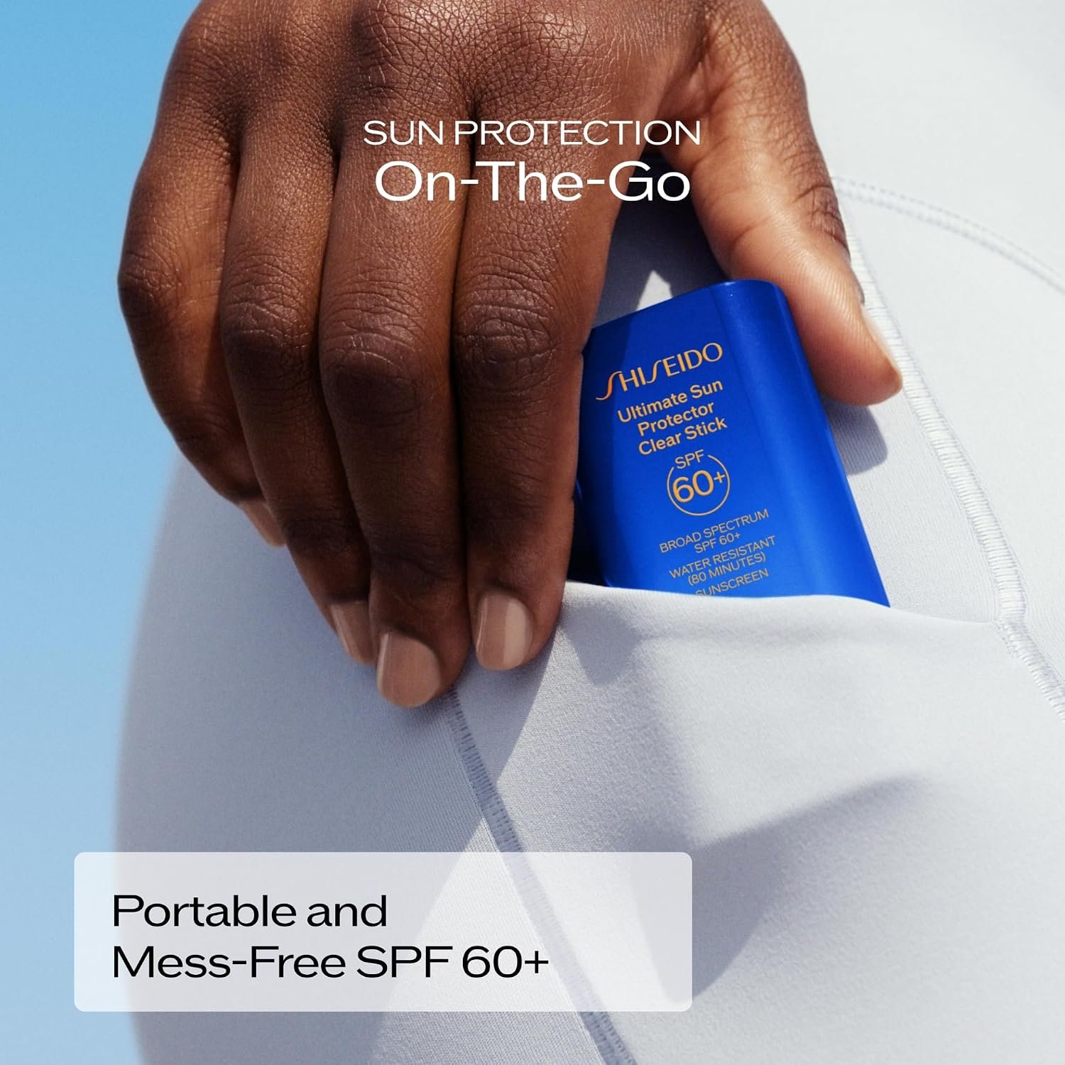 Shiseido Clear Sunscreen Stick - Invisible Broad-Spectrum Face Sunscreen - Wear Under & Over Makeup - Lightweight Formula - All Skin Types - Image 6