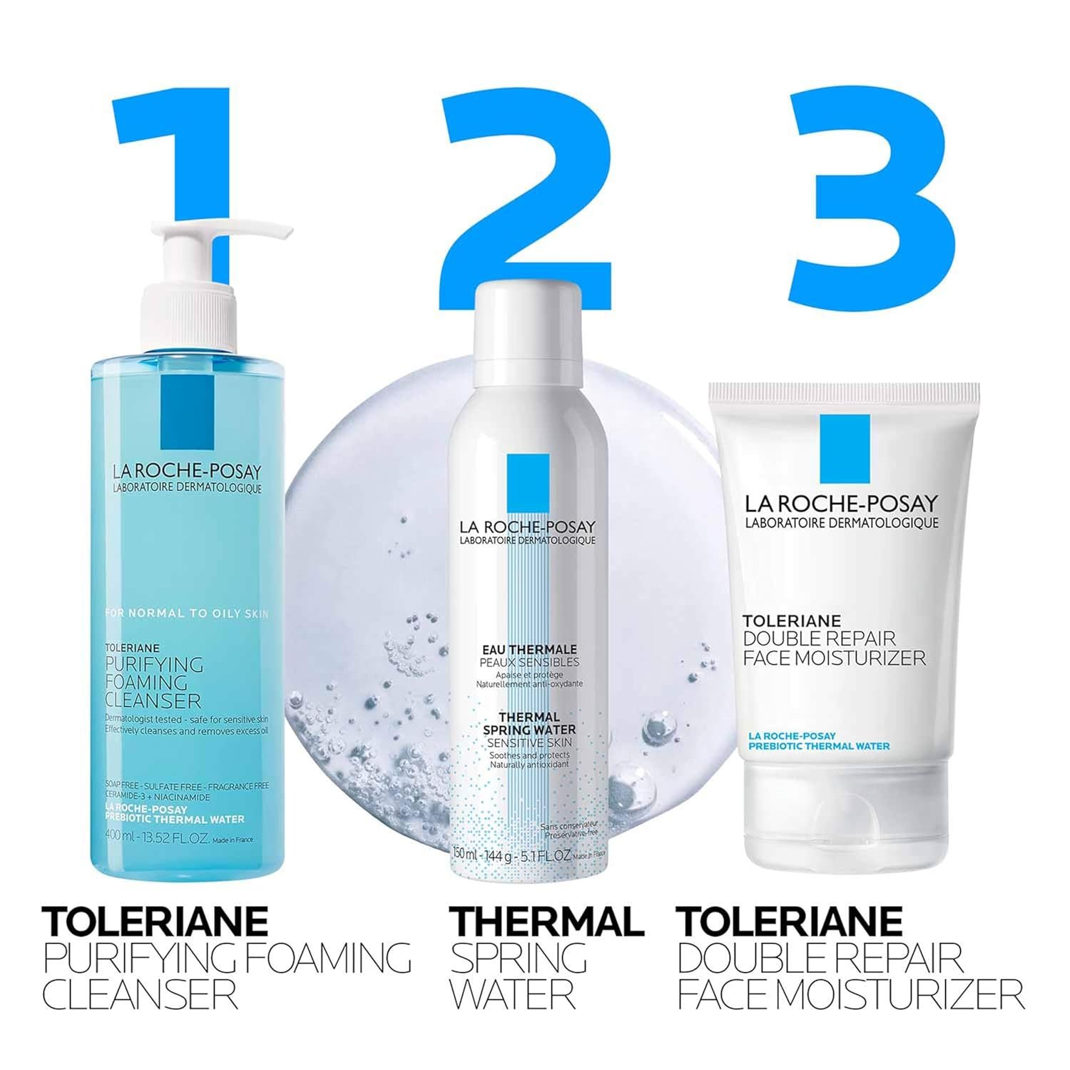 La Roche-Posay Toleriane Purifying Foaming Facial Cleanser, Oil Free Face Wash for Women & Men with Niacinamide + Ceramides, Pore Cleanser Safe For Sensitive Skin, Won’t Dry Out Skin, Soap Free - Image 9