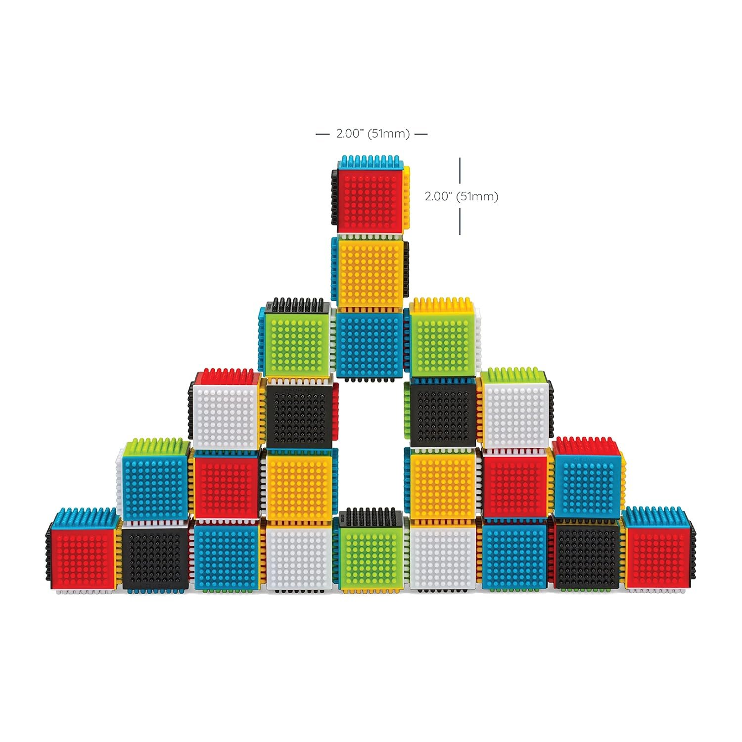 Infantino Press & Stay Sensory Blocks, Developmental Activity Blocks, 24-Piece Multicolor Stacking Toy Set for Babies & Toddlers 12 Months+ - Image 6