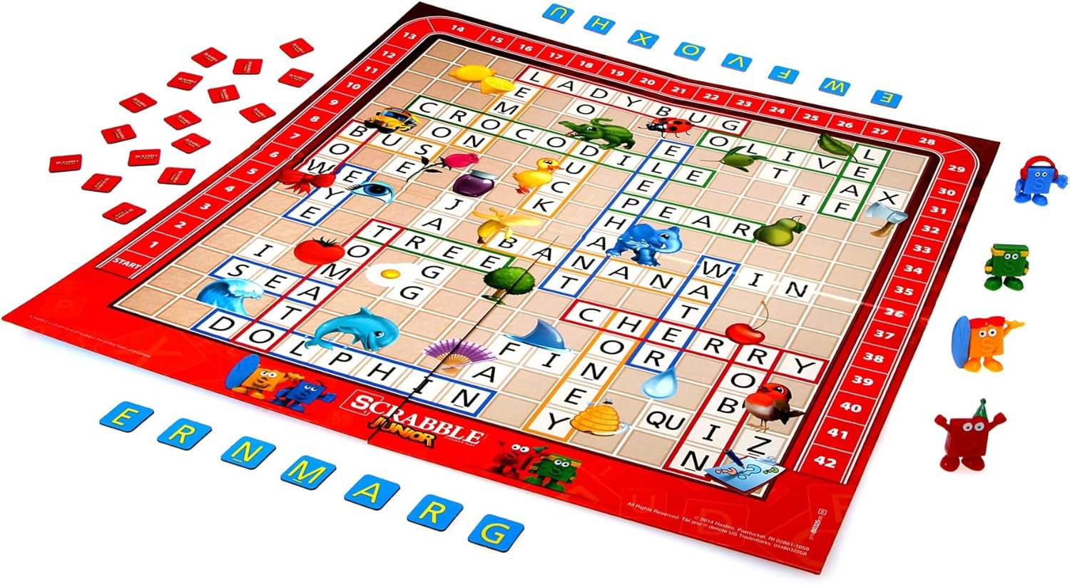 Hasbro Gaming Scrabble Junior Board Game | 2-4 Players | Family Educational Word Games for Kids | Back to School Gifts for Classroom | Ages 5+ - Image 2