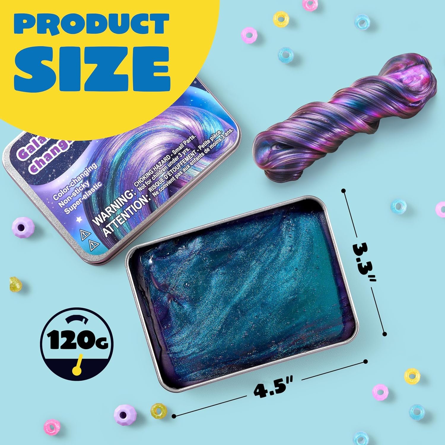 JOYIN Galaxy Color-Changing Putty, Slime for Kids 4.2oz, Therapy Putty, Fidget Toys Adults, Squishy Sensory Toys for Kids, Anxiety Stress Relief Gifts for Adults, Desk Fidgets - Image 2