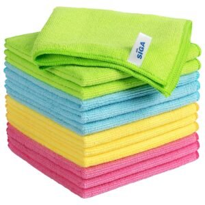 MR.SIGA Microfiber Cleaning Cloth,Pack of 12,Size:12.6″ x 12.6″