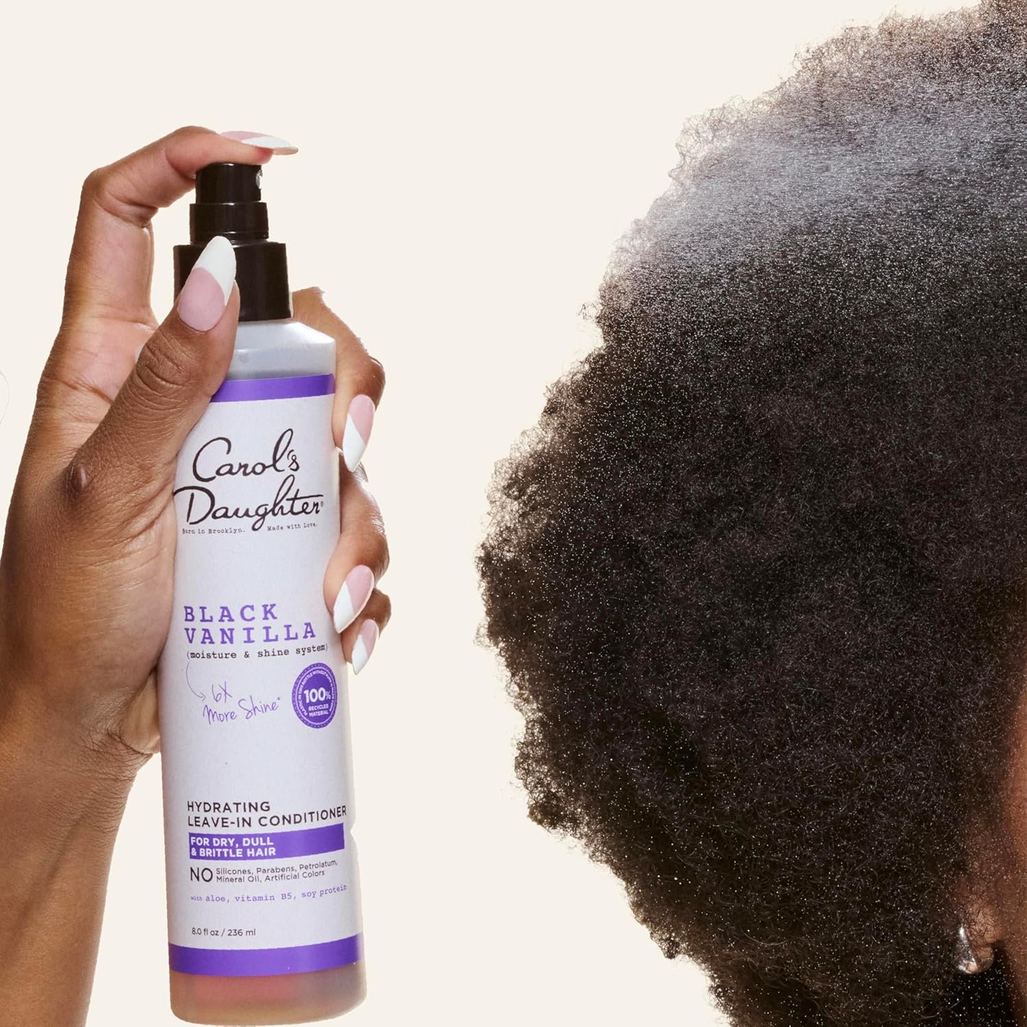 Carol's Daughter Black Vanilla Leave In Conditioner for Curly, Wavy or Natural Hair, Moisturizing Hair Care for Dry, Dull or Brittle Split Ends, 8 Fl Oz - Image 3