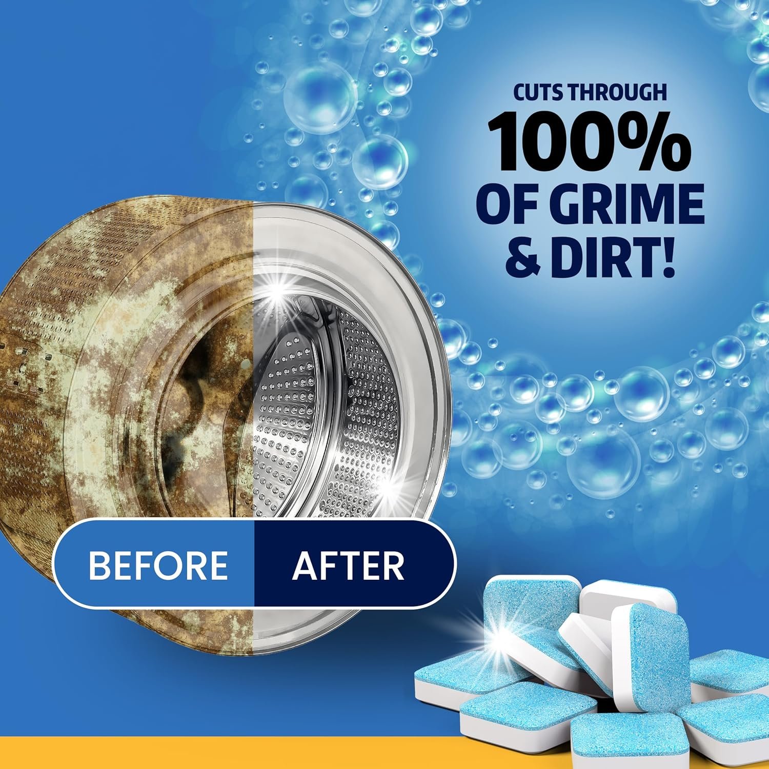 Washing Machine Cleaner Tablets 24 Pack - Deep Cleaning Tablets for Front & Top Load, Works With HE Washers, Removes Residue, Odor & Pet Hair - 12 Month Supply of Washer Cleaner Descalers, Septic Safe - Image 5
