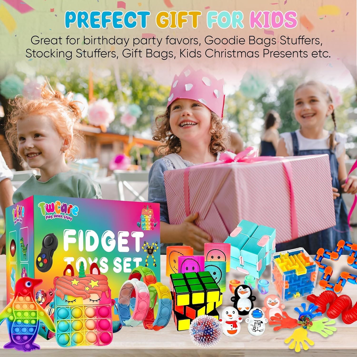 120 Pcs Fidget Toys Pack, Pop Sensory Party Favors Set Gifts for Kids Adults Boy Girl Stocking Stuffers Autistic Bulk Goodie Bag Filler Treasure Box Classroom Prizes School - Image 8