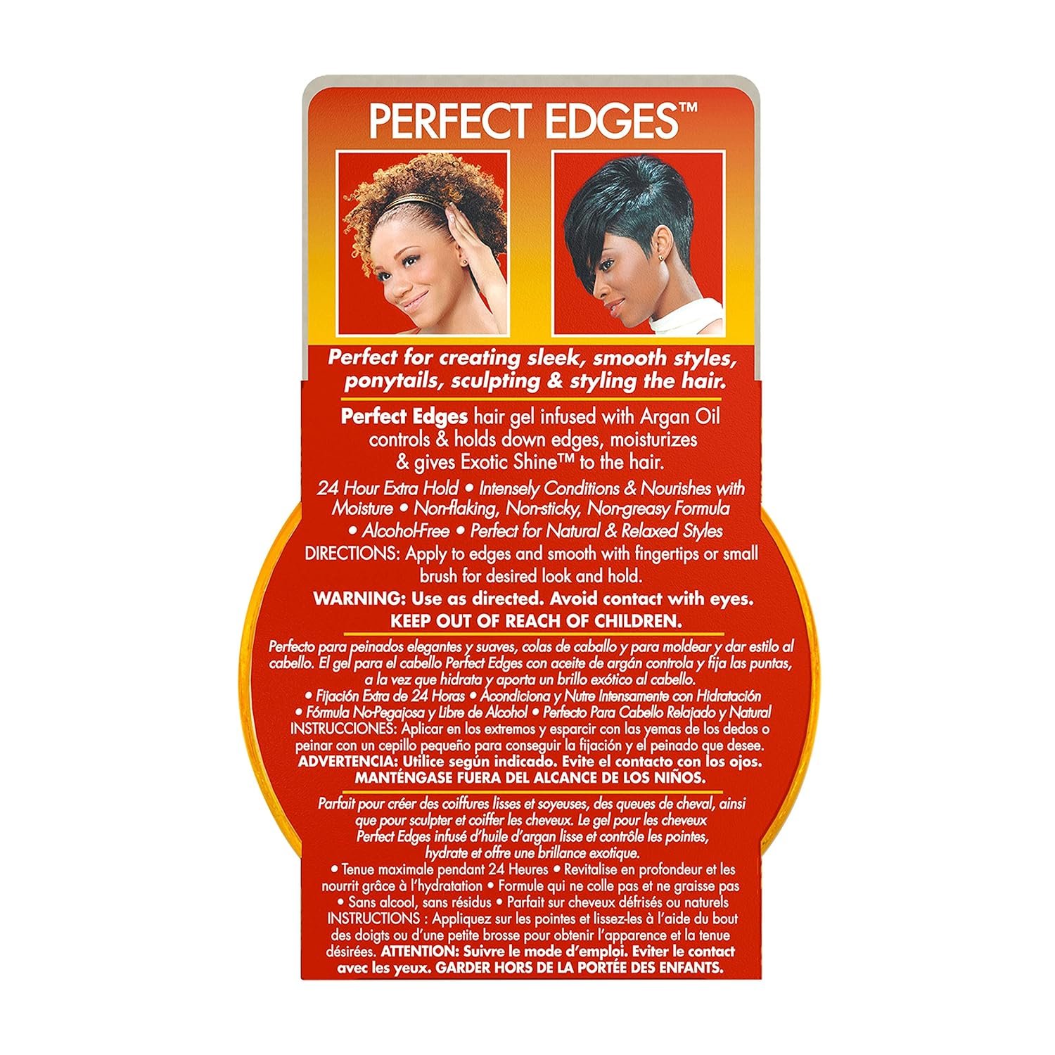 Creme of Nature Perfect Edges™ Firm Hold Edge Control Gel, 24-Hour Hold, Non-Flaking, Frizz Control, Sleek Hair Gel, Argan Oil Edge Styler, 2.25 oz - Image 13