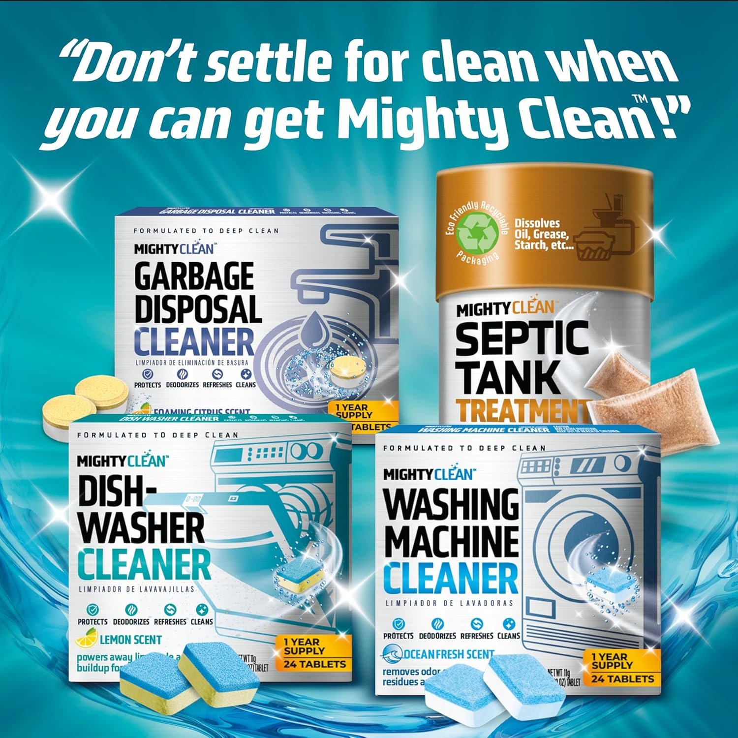 Dishwasher Cleaner And Deodorizer 24 Pack - 1 Year Supply Deep Clean Dishwasher Cleaner Tablets, Septic Safe Dishwasher Cleaning Tablets, Dish Washer Cleaner To Remove Limescale, Mineral Buildup, Odor - Image 7