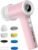PUFTEM Shower Scrubber, Electric Spin Scrubber for Bathroom Cleaning – Cordless Shower Cleaner Brush with 6 Brush Heads, Dual-Direction Rotation, for Grout, Tile, Tub, Sink & Corners, Pink