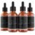 Rennora Hair Growth Serum with Organic Herbs and Natural Vitamins, Peppermint Oil, Stinging Nettle, and Rosemary Oil, No Chemicals, Formulated for Hair Regrowth (4 Pack – 120 Day Supply)