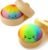 2pcs Rainbow Dumpling Toy with Steamer Box, Surprise Colorful Squeeze Dough Stress Ball Realistic Steamed Bun Fidget Sensory Toy for Adult Gift