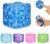 Cube Shaped Squeeze Balls, Super Solid Squishy Stress Relief Toys, Glitter Filled Squeeze Toys,Anxiety Relief Toys for Teens & Adults, Desk Fidget Decor (Blue-A)