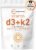 Micro Ingredients Vitamin D3 5,000 IU + K2 MK-7 100 mcg, 300 Softgels | 2-in-1 Vitamins D & K Complex | Extra Strength, Easy to Swallow, Non-GMO, Gluten Free