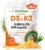 VEV Corefeel Vitamin D3 K2, 5000 IU D3 100mcg K2 (MK-7), 300 Softgels, 2-in-1 Vitamin D & K Supplement with Coconut Oil, Easy to Swallow