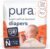 Pura Newborn Baby Diapers – Size N (Up to 10 lbs), 28 Count, Cloud Soft Disposable Diapers for Sensitive Skin, Totally Chlorine Free, Blowout Blocker & Wetness Indicator