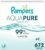 Pampers Aqua Pure Baby Wipes, 99% Water, Fragrance Free, Unscented, Water Based, Multi-Use, 672 Wipes Total (12X Flip-Top Packs) [Packaging May Vary]