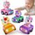 iPlay, iLearn Press to Go Unicorn Car Toys for Toddler 1-3, Baby Animal Racing Cars, Infant Girl Push Go Friction Toy, Kids Play Vehicle for 12 18 24 Month, 1st Birthday Gifts for 1 2 One Yr Child Boy