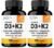 Sandhu’s Vitamin D3 K2 Magnesium 10000 IU, 120mcg K2 Capsules 120 Count (Pack of 2) | with VIT B6, Zinc & Quercetin | D3K2 Supports Superior Absorption, Energy, Immune, Muscle Health for Men & Women