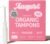August Regular Tampons – Easy-Glide Long Applicators – 36-Pack 100% Organic Cotton Tampons for Women, Non-Toxic, Fragrance-Free, and Hypoallergenic