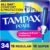Tampax Pearl Tampons for Women Multipack, with LeakGuard Braid, Regular/Super Absorbency, Unscented, 34 Count