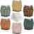 Mama Koala 3.0 Pocket Cloth Diapers for Babies with AWJ Lining, 6 Pack with 6 4-Layer Natural Cloth Diaper Inserts – Reusable and Washable Pocket Diapers (Hope in The Desert)