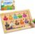 Busy Board Travel toys for Toddlers Kids, Montessori Toys Magnetic Color and Number Maze Puzzle, Dinosaur Bead Mazes Toys for Fine Motor Skills,Airplane Car Travel Activities Essential (Small)