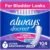 Always Discreet Adult Incontinence Pads for Women, Drier, 7 Drop Long Length, Ultra Absorbency, Pads for Bladder Control Management, Bladder Leaks, Overnight & Postpartum Pads, 104ct