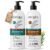 Edenika Botanicals Rosemary Oil Shampoo & Conditioner Set with Biotin & Spirulina for Thinning Hair, Anti-Hair Loss & Strengthening Botanical Formula, Women & Men, Sulfate-Free