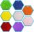 Boao 8 Set Mini Sensory Mats Assorted Textured Play Mats Sensory Floor Tiles Educational Tactile Toys for Activity(7.1 Inch,Hexagon)