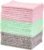 Amazon Basics Microfiber Cleaning Cloths, Ultra-Soft and Highly Absorbent, Streak-Free, Lint-Free, Scratch-Free, Washable, for Car Detailing and Glass Cleaning, 16″ x 12″, Green/Gray/Pink, 24-Pack