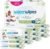 WaterWipes Sensitive+ Baby & Toddler Wipes, 3-In-1 Cleans, Cares, Protects, 99.9% Water, Textured Clean, Unscented & Hypoallergenic, 720 Count (12 Packs)