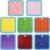Boao 8 Set Mini Sensory Mats Assorted Textured Play Mats Sensory Floor Tiles Educational Tactile Toys for Activity(4 Inch,Square)